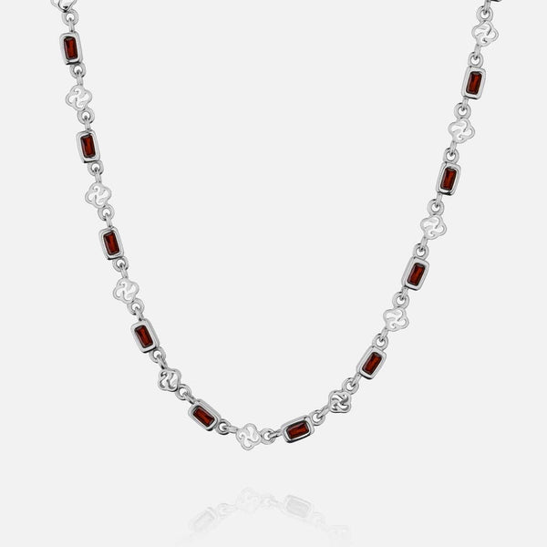 Gasper Gemstone Necklace - Ruby Gold