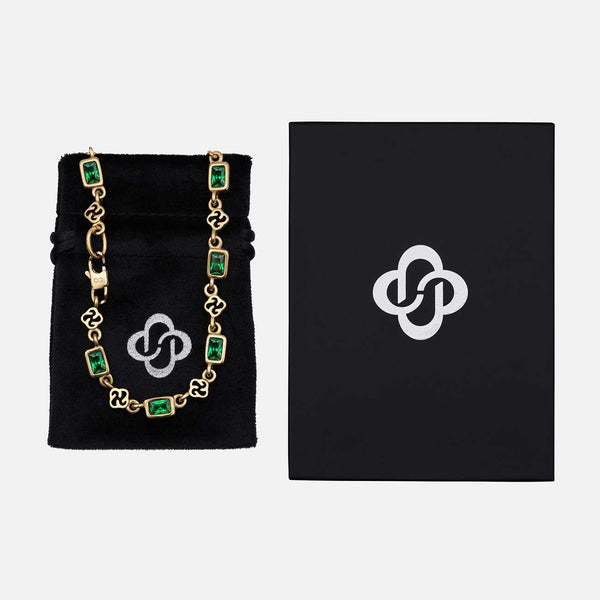 Gasper Gemstone Necklace - Ruby Gold