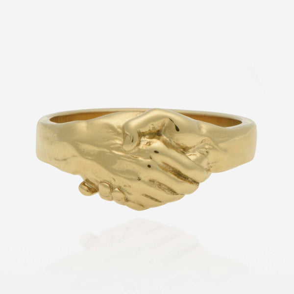 gasper Handshake Ring Silver