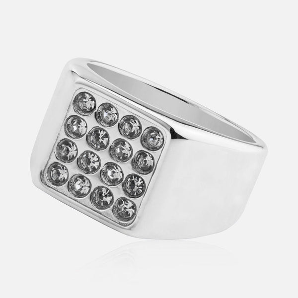 Gasper Iced Signet Ring Gold