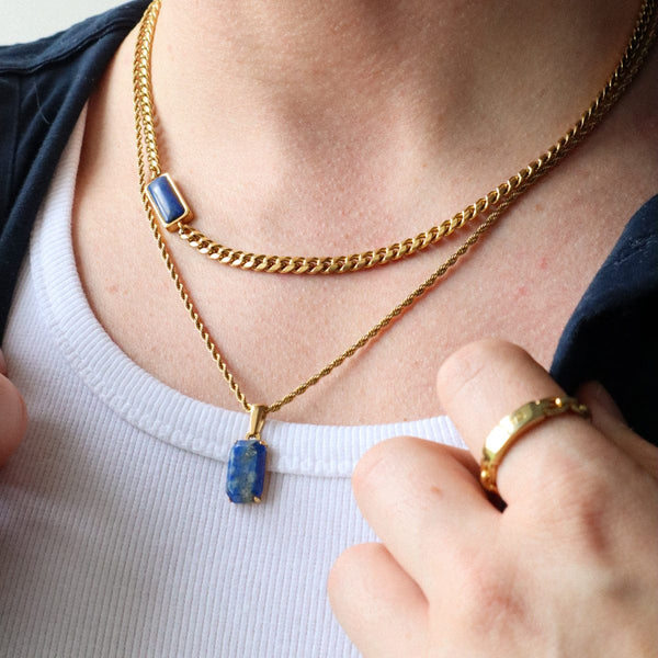 Gasper Lapis Set Silver