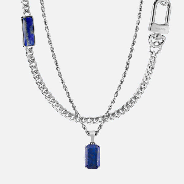 Gasper Lapis Set Silver