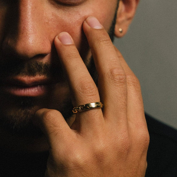 Gasper Link Band Ring Silver
