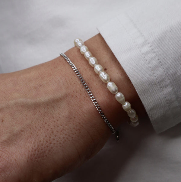 Gasper Micro Pearls + Cuban Stack Gold