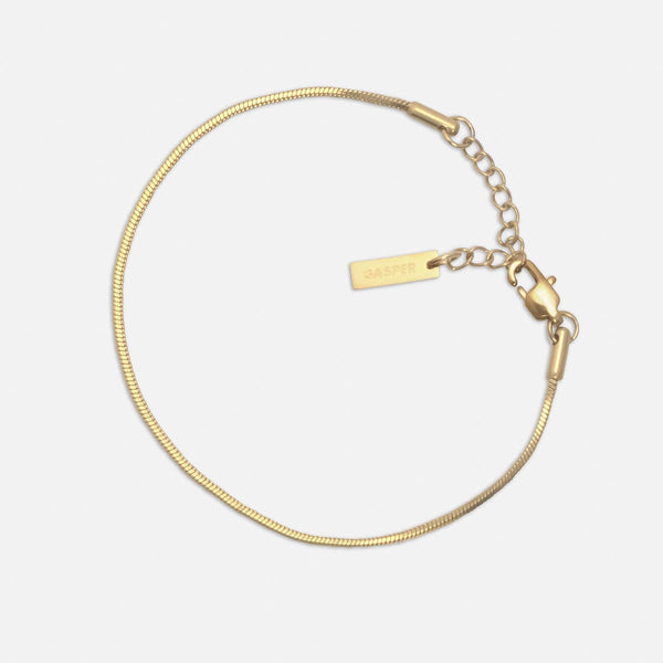 gasper Micro Square Snake Bracelet Silver