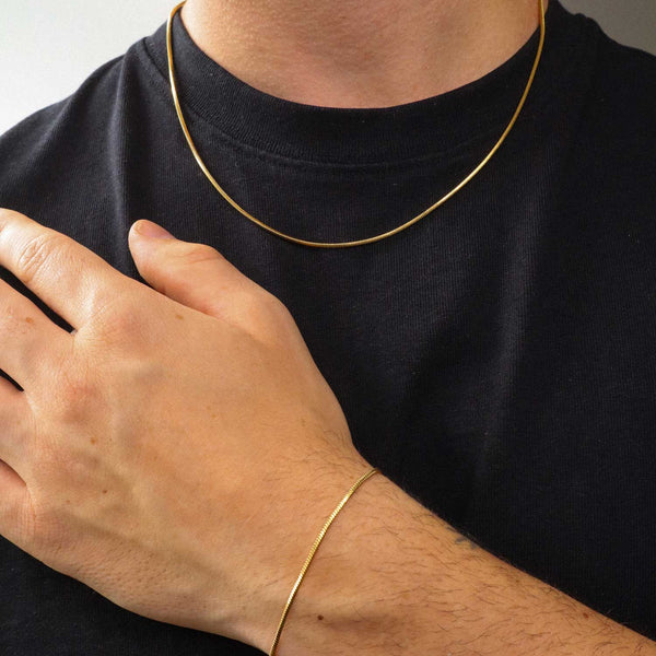 Gasper Micro Square Snake Set Gold