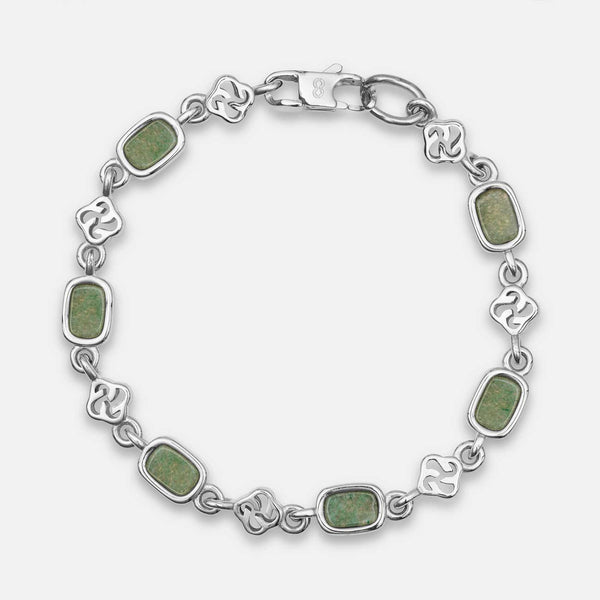 Gasper Mineral Bracelet - Aventurine Silver