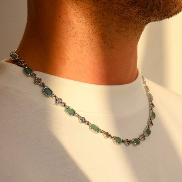 Gasper Mineral Necklace - Aventurine Gold