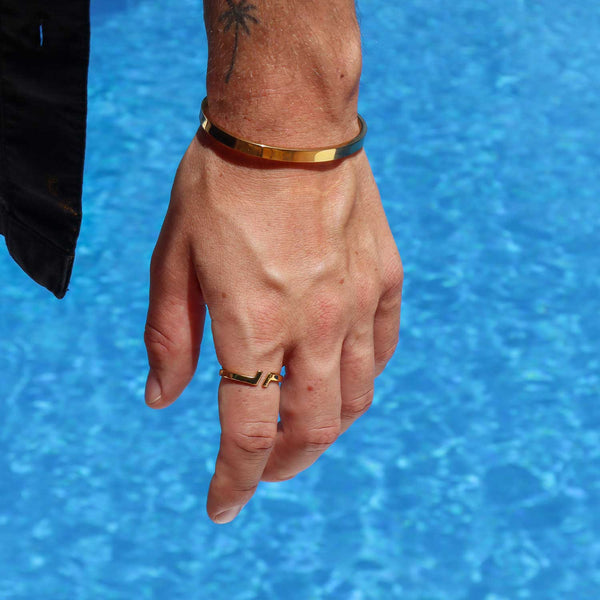 Gasper Minimal Band Cuff L Gold