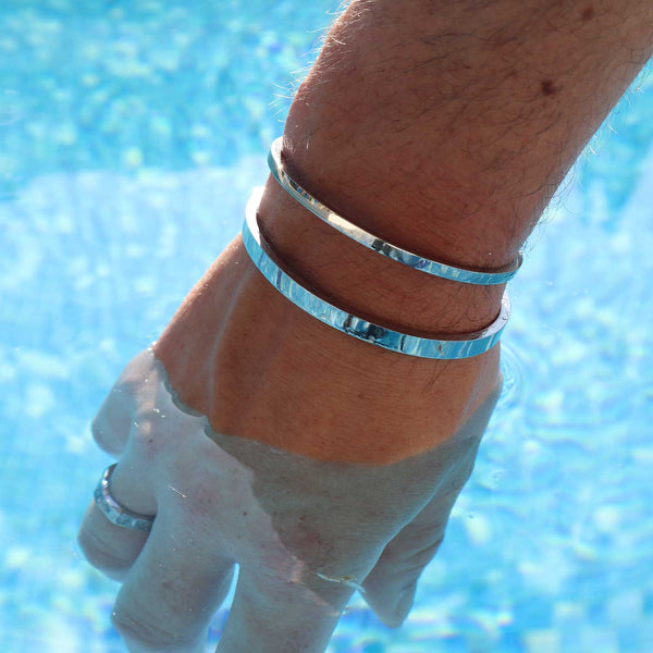 Gasper Minimal Band Cuff L Silver