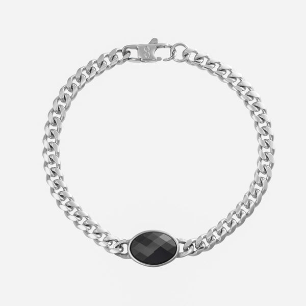 Gasper Oval Bracelet - Onyx Gold