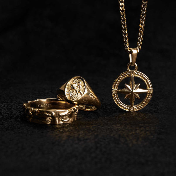 Gasper St. Christopher Ring Gold