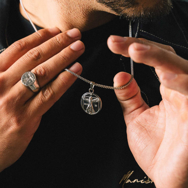 Gasper Vitruvian Man Pendant Gold