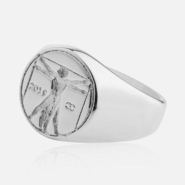 Gasper Vitruvian Man Ring Silver