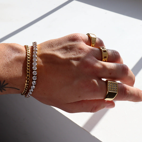 Gasper XL Curb Ring Gold