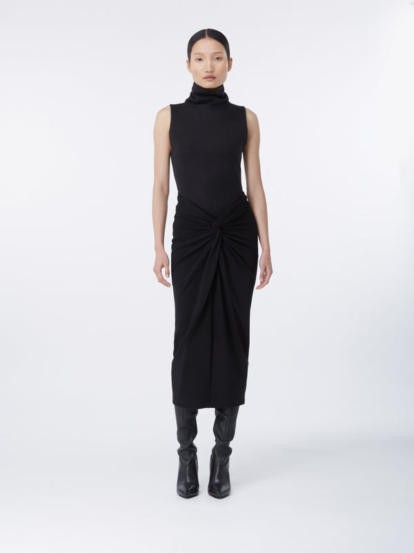 gauge81 Barina Midi midi jersey skirt with knot detail