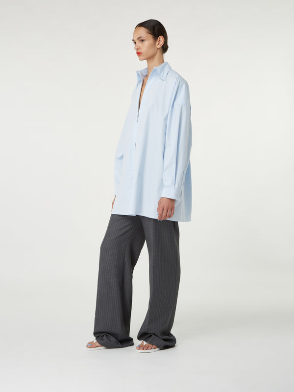 Gauge81 Cosala Long Sleeve Poplin Shirt With Zipper Closure