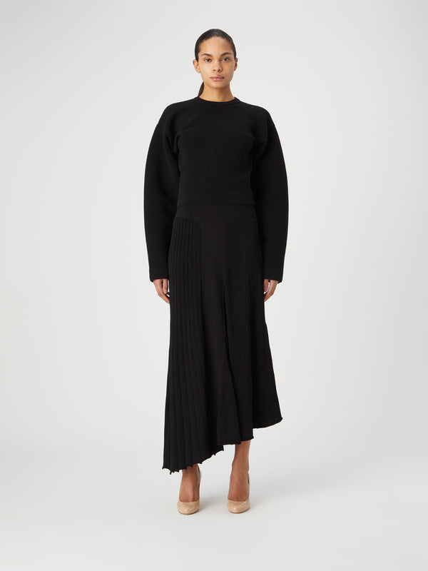 Gauge81 Adra Asymmetric Knit Midi Skirt