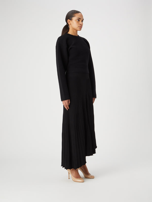 Gauge81 Adra Asymmetric Knit Midi Skirt