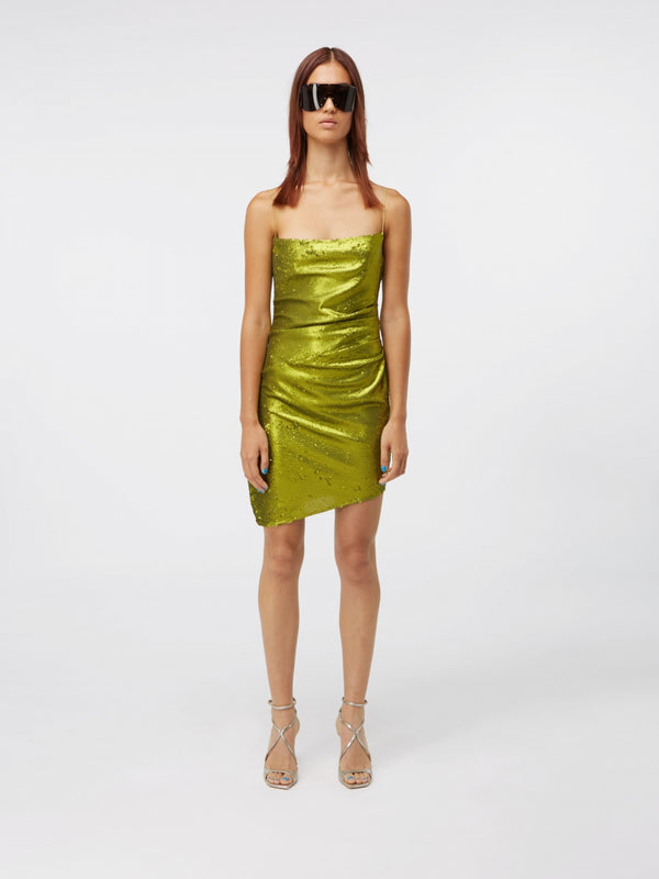 gauge81 almora sequin mini dress with ruching