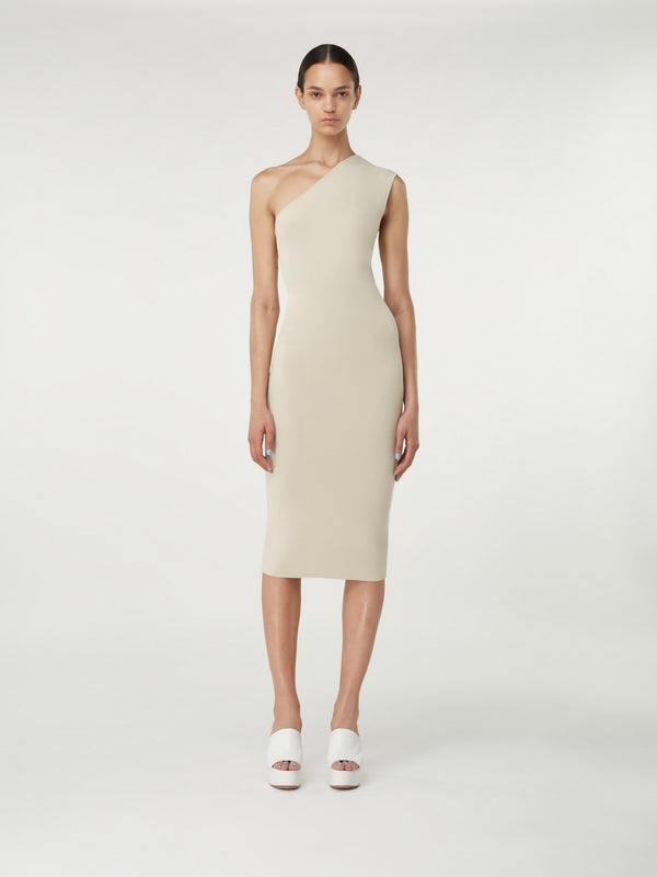 gauge81 arriba midi one shoulder knit midi dress