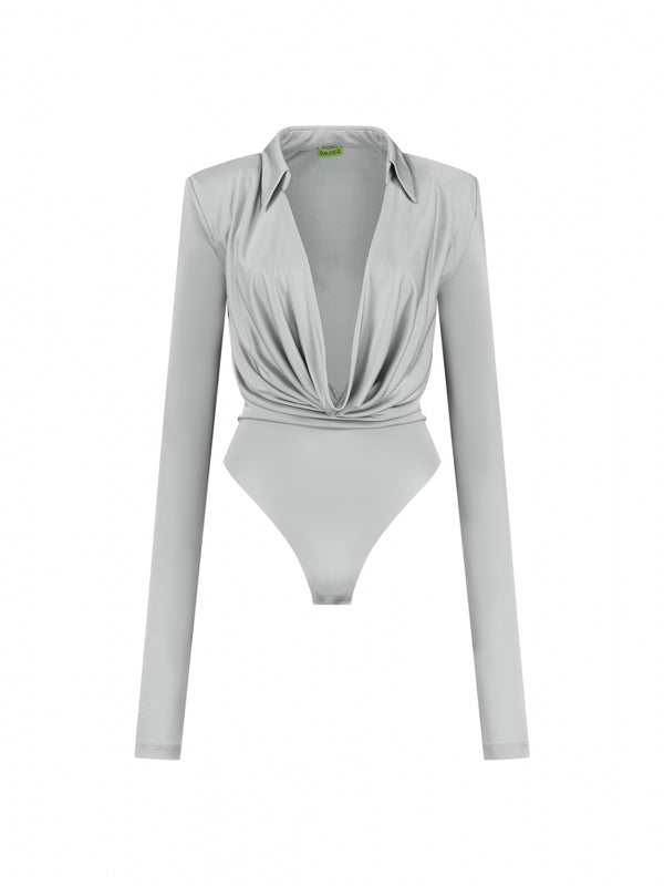 Gauge81 Bauska Deep V Draped Bodysuit