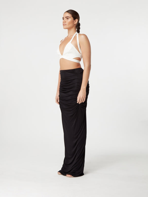 Gauge81 Belem Draped Jersey Maxi Skirt