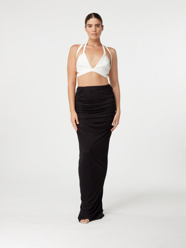 gauge81 belem draped jersey maxi skirt