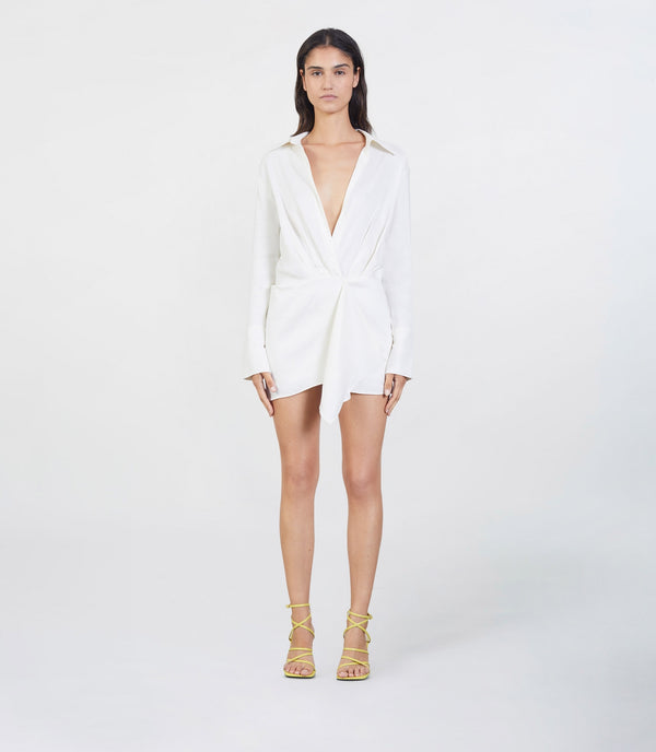 gauge81 cusco linen mini shirt dress