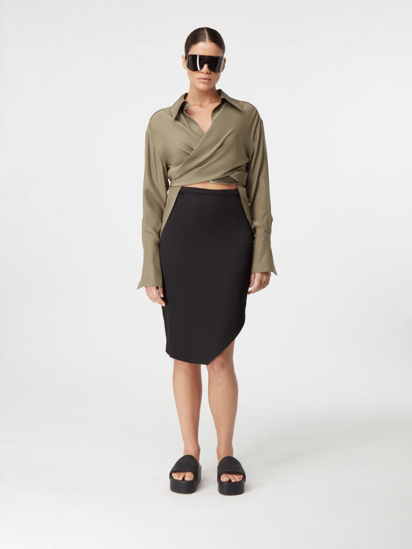 gauge81 ela asymmetrical midi skirt