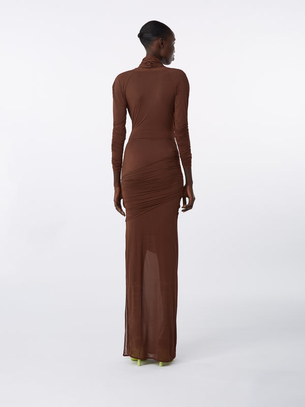 Gauge81 Elos Draped Long Dress With Hood