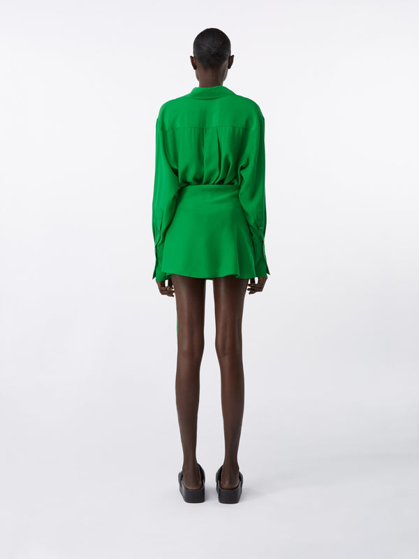 Gauge81 Himeji Silk Asymmetric Silk Short Skirt