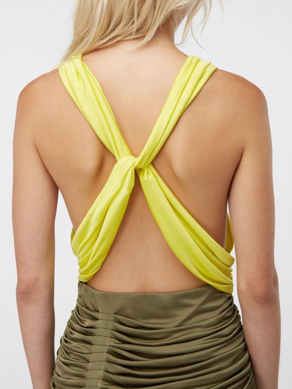 Gauge81 Juara Draped Top With Crossed Open Back