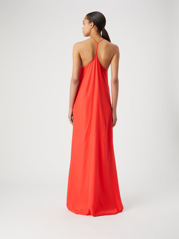 gauge81 Kanra Long Silk Dress With Racer Back