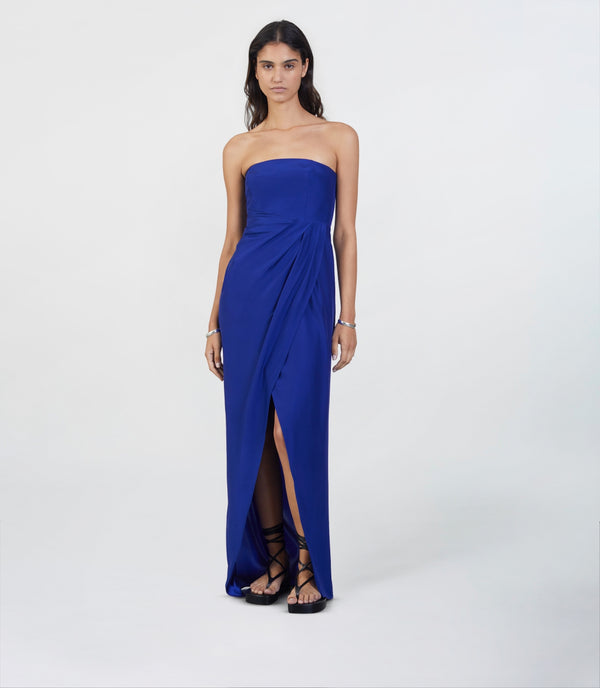 gauge81 lica long strapless long dress