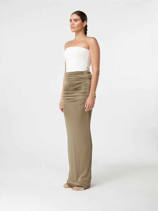 Gauge81 Lica Top Linen Strapless Linen Top