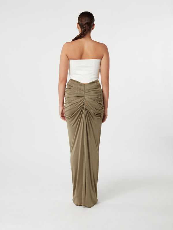 Gauge81 Lica Top Linen Strapless Linen Top