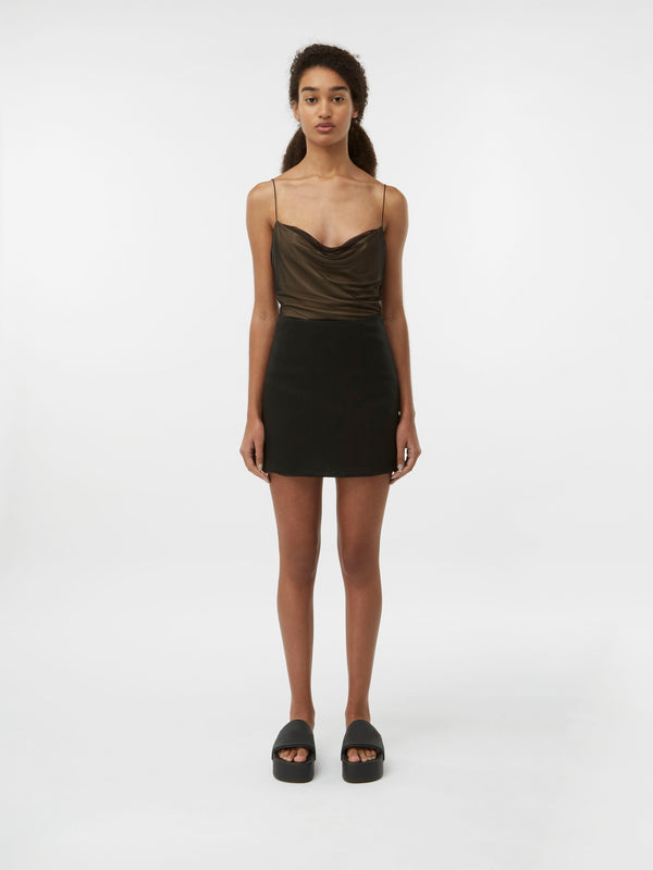 gauge81 mani linen high-waisted linen mini skirt