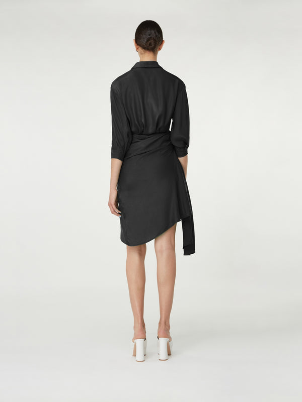 Gauge81 Miya Long Sleeve Silk Wrap Dress