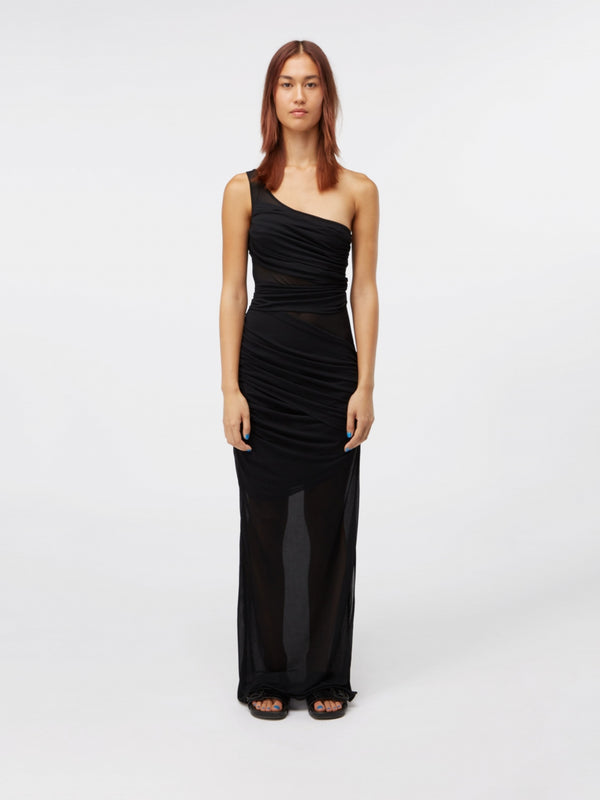 gauge81 moni one shoulder long dress