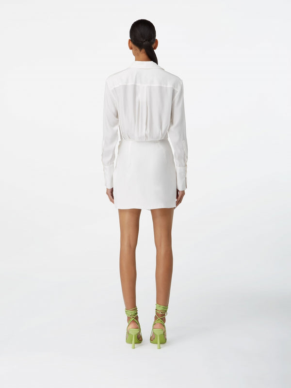 Gauge81 Naha Short Draped Silk Mini Dress