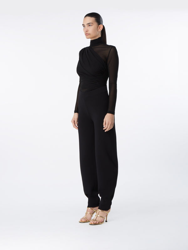 Gauge81 Patra Jersey Bodysuit With Front Drapes