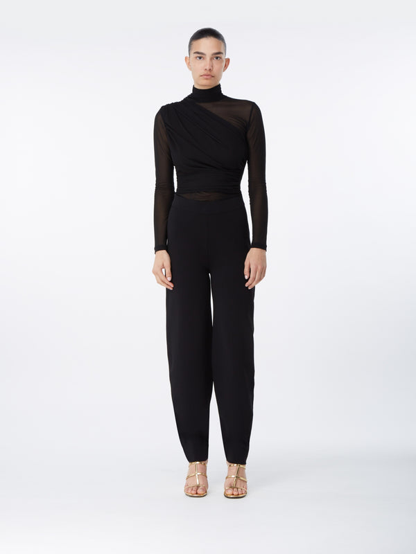 gauge81 patra jersey bodysuit with front drapes