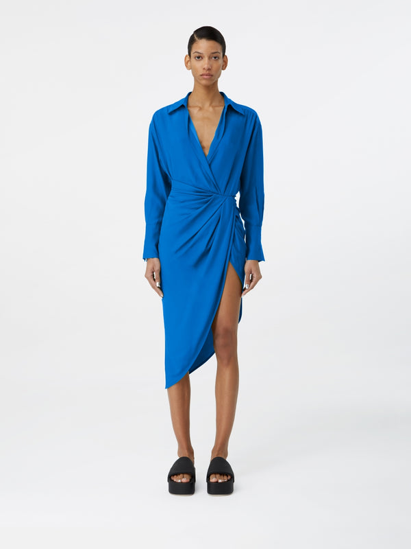gauge81 puno long-sleeved midi shirt dress