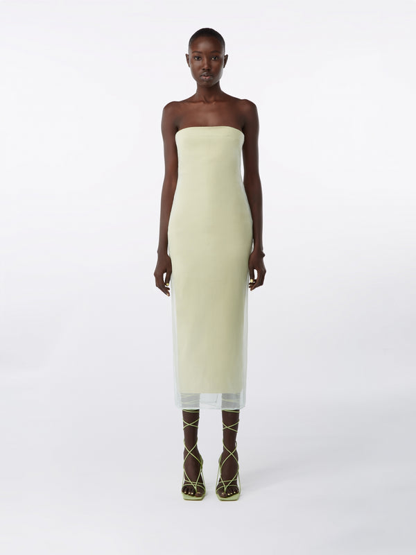 gauge81 punta strapless dress with veil