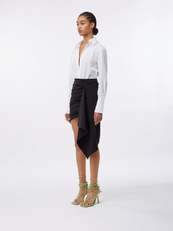 Gauge81 Rivera Asymmetric Jersey Draped Skirt