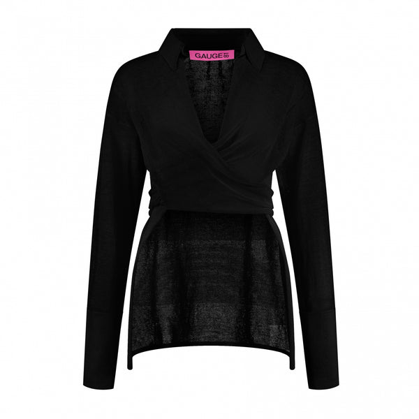 gauge81 Sabinas Knit long sleeve wrap shirt