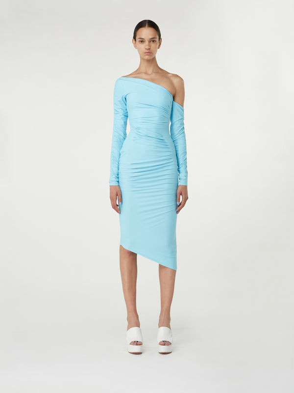 gauge81 sena off-shoulder matte jersey long dress