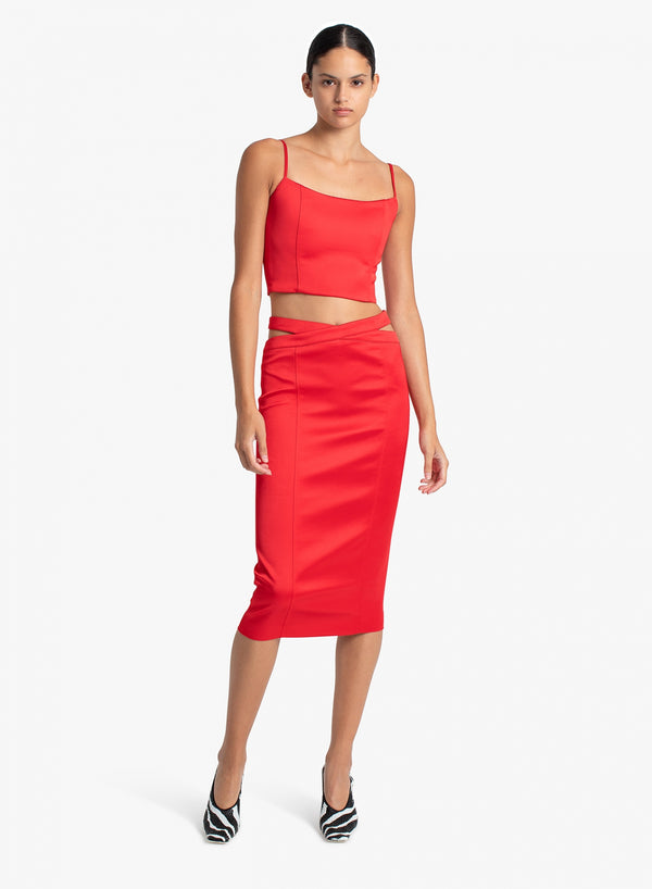 gauge81 soledad midi skirt with waist cutouts