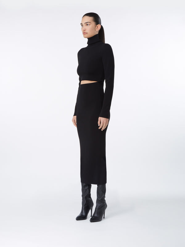 Gauge81 Suno Long Rayon Dress With Waist Cutout